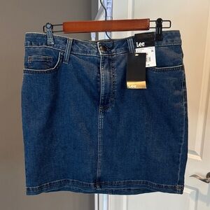 NWT Lee Classic Denim Skort in Deep Blue